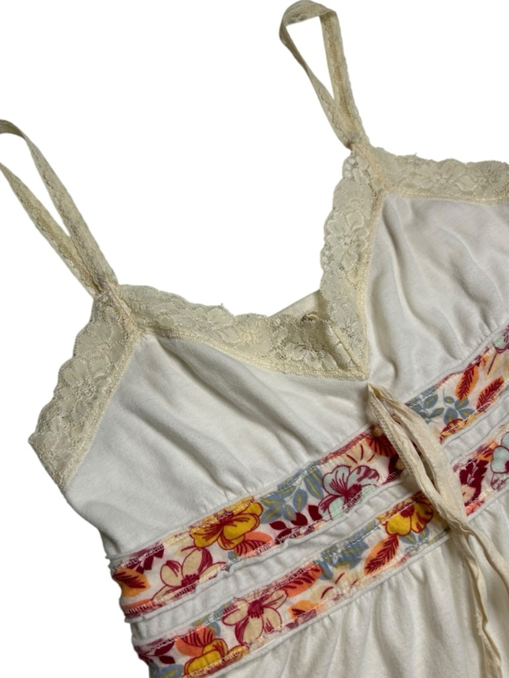Y2K Hollister Coquette Lace Babydoll Tank Fairy Floral Empire Waist M - Picture 4 of 15